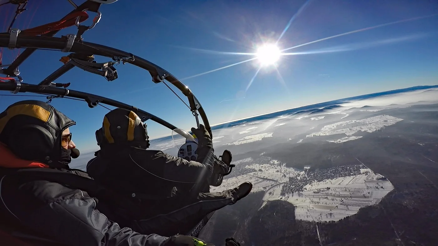 Winterpanorama über einer Inversionsschicht