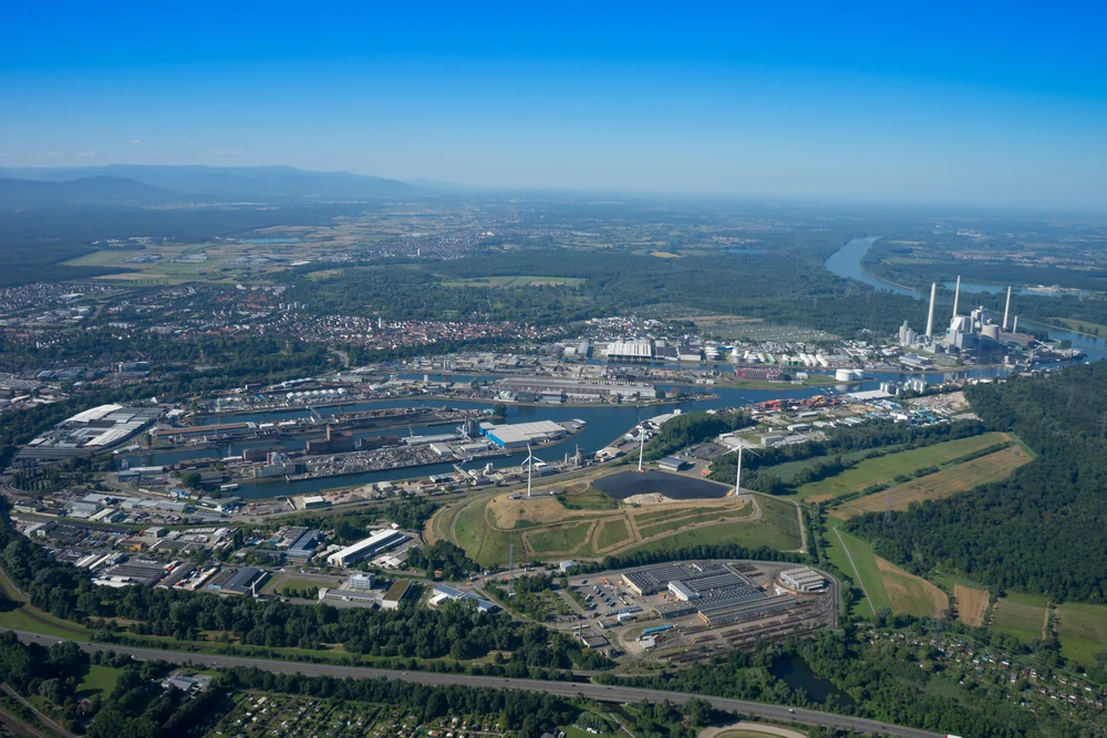 Luftaufnahme Rheinhafen