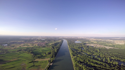 Luftaufnahme Rhein