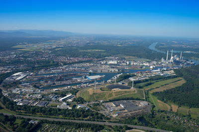Luftaufnahme Rheinhafen