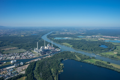 Luftaufnahme Rhein